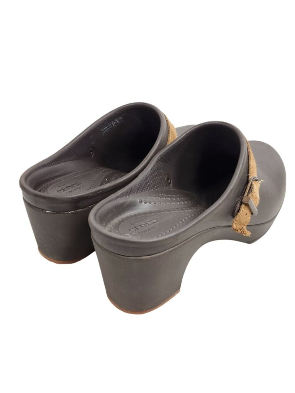 Crocs Womens Size 8 Sarah Brown Clog Casual Shoes - Picture 4 of 6